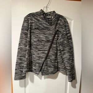 Halogen Black and White Marled Jacket sz Large